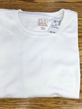 JoS Bank Tee Shirt in 100% Pima Cotton and size XL in White